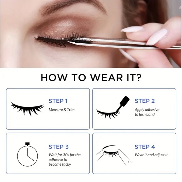 ๐ 4 Pairs โUnicornโ False Eyelashes, 10-17mm Rainbow Full Strip Black Stems ๐ - Picture 5 of 6